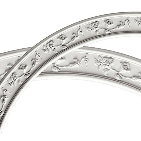 Ekena Millwork 51 1/4"OD x 43 1/4"ID x 4"W x 7/8"P Floral Classic Ceiling Ring (1/4 of complete circle) CR25FL